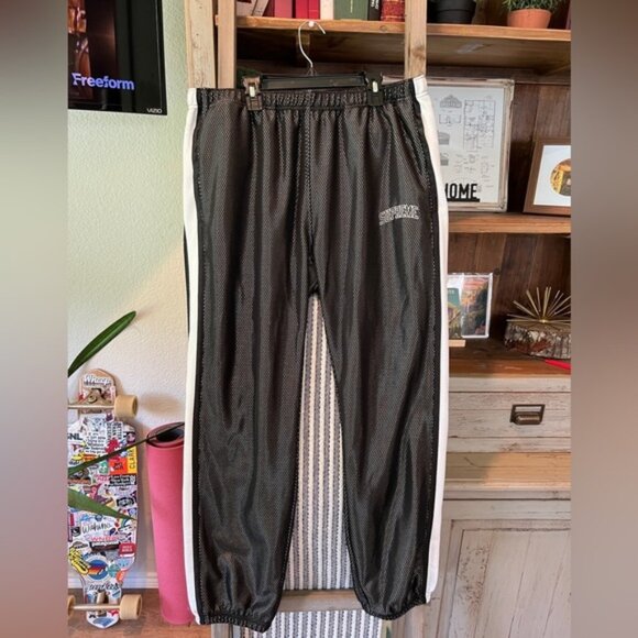 Supreme NYC men’s reflective bonded mesh track pants size large